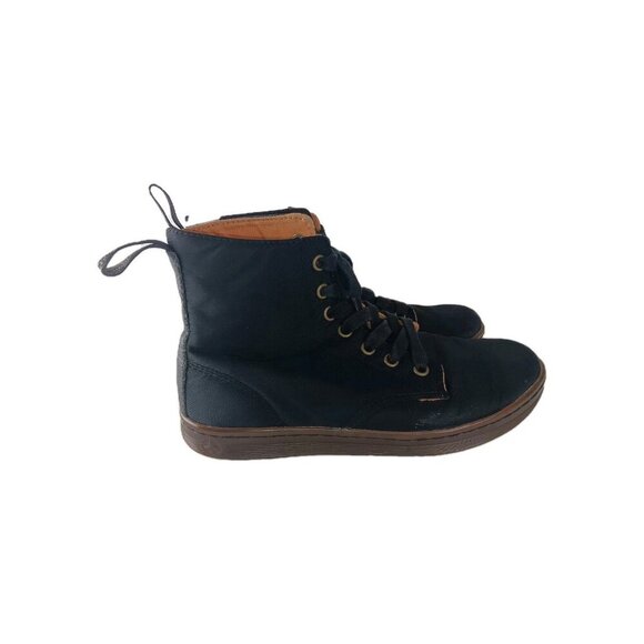 Dr Doc MARTENS HACKNEY Ankle Boots AirWair  Black Canvas Womens Sz US 6 - Picture 1 of 11